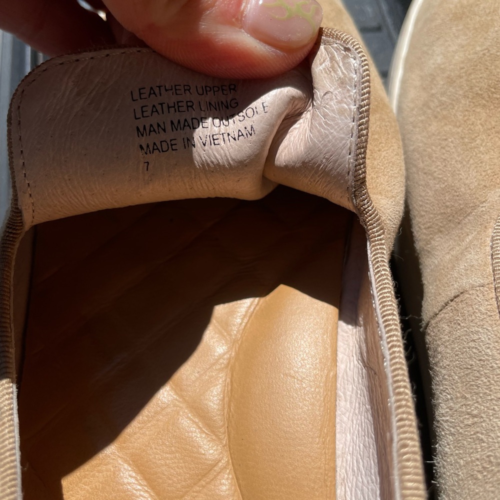 Birdies Tan Suede Camel Sneakers Slip On Shoes swift - Picture 5 of 6